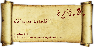 Ősze Urbán névjegykártya